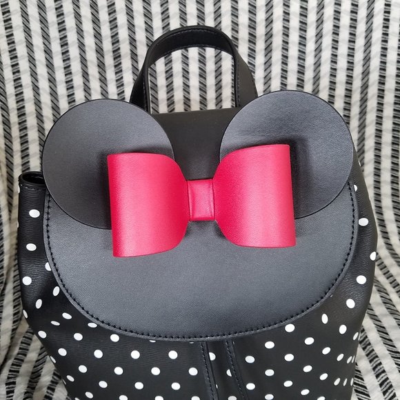 MAKE A REASONABLE OFFER Kate Spade Dot Minnie Mouse Black backpack New With Tag - Picture 2 of 7